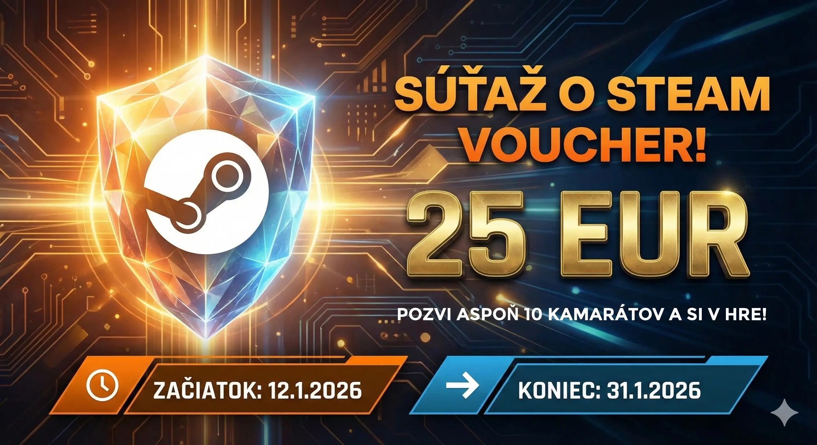 Súťaž o Steam voucher v hodnote 25 EUR